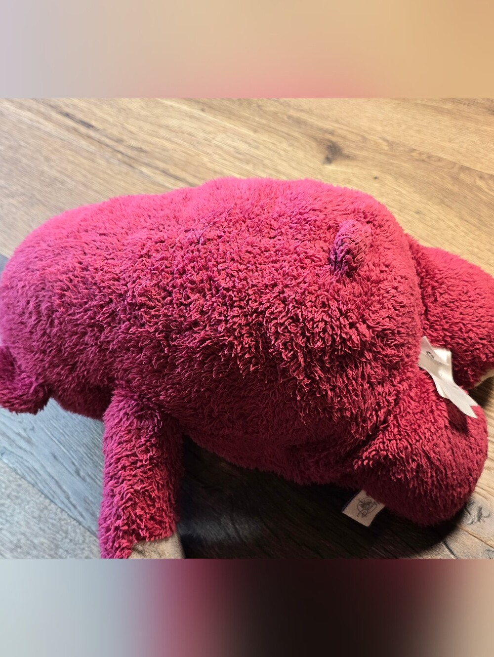 Disney Pink and Cream Lotso Plush Bear Stuffed Toy - Picture 4 of 9